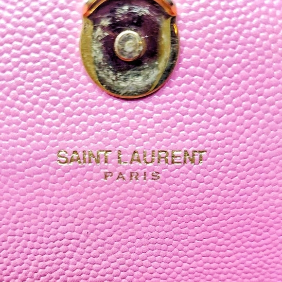 Authentic YSL Yves Saint Laurent Crossbody Bag Pink and GHW - Picture 6 of 7